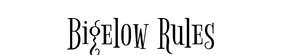 Bigelow Rules Font Download Free